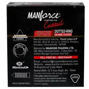 Manforce 1500 Dots Xotic Condom Strawberry 3s