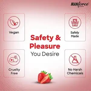 Manforce Wild Condoms Strawberry Flavour 10s