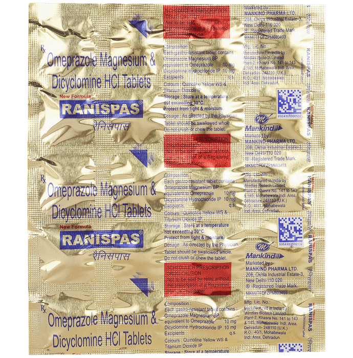 Ranispas NF 10mg/10mg Tablet 20s