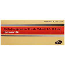 Hetrazan 100mg Tablet 30s