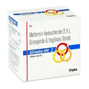 Glimda MV 2mg/500mg/0.2mg Tablet SR 10s