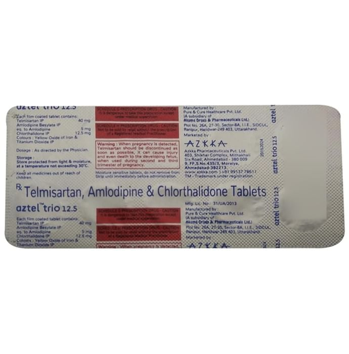 Aztel Trio 40mg/5mg/12.5mg Tablet