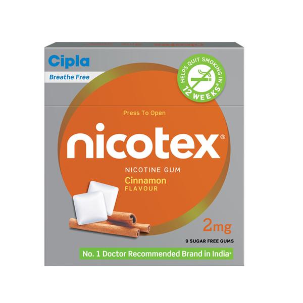 Nicotex 2MG Chewing Gums Cinnamon 9s