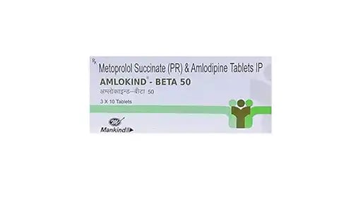 Amlokind Beta 5mg/50mg Tablet PR 10s