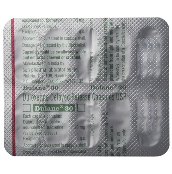 Dulane 30mg Capsule DR 10s