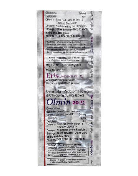 Olmin 20 LN Tablet 10s