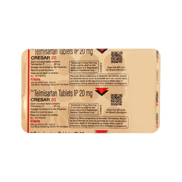 Cresar 20mg Tablet 15s