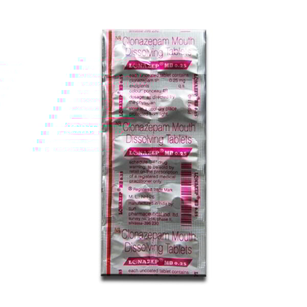 Lonazep 0.25mg Tablet MD 10s