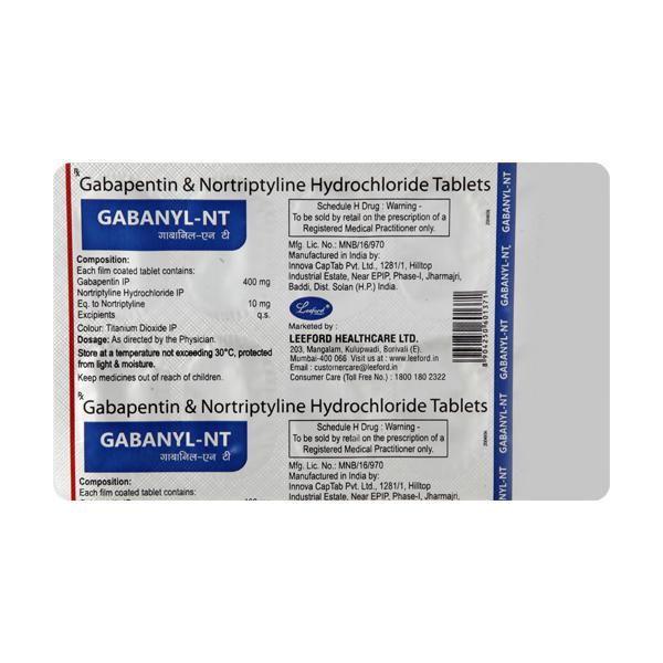 Gabanyl NT 400mg/10mg Tablet
