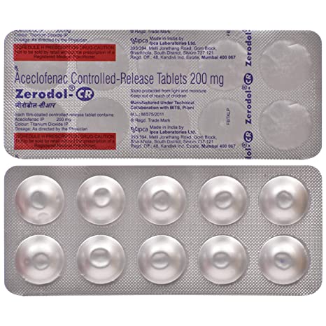 Zerodol 200mg Tablet CR 10s