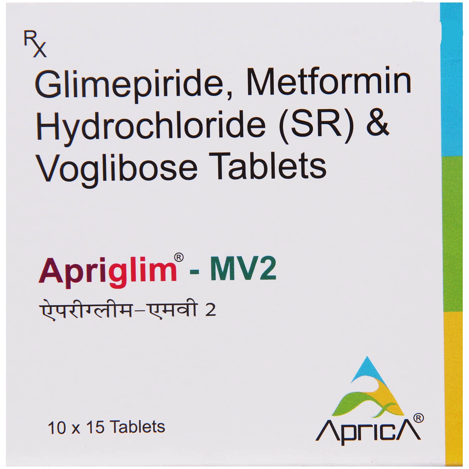 Apriglim MV 2mg/500mg/0.2mg Tablet SR