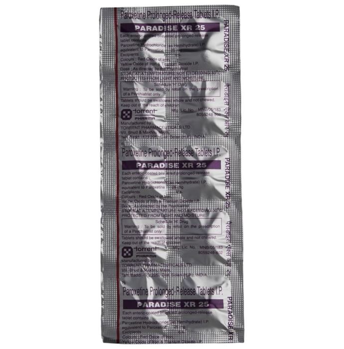 Paradise 25mg Tablet XR 10s