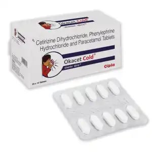 Okacet 5mg/10mg/325mg Cold Tablet 10s