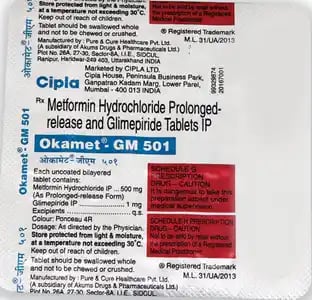 Okamet GM 1mg/500mg Tablet 15s