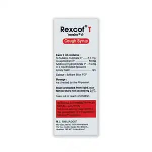 Rexcof T 15mg/50mg/1.5mg syrup 100ml