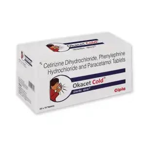 Okacet 5mg/10mg/325mg Cold Tablet 10s