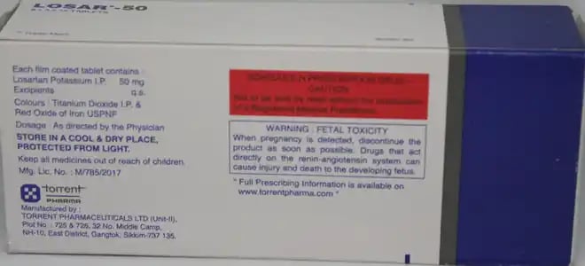 Losar 50mg Tablet 15s