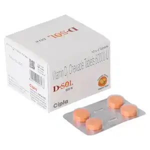 D Sol 60K Vitamin D3 Chewable Tablet Orange 4s
